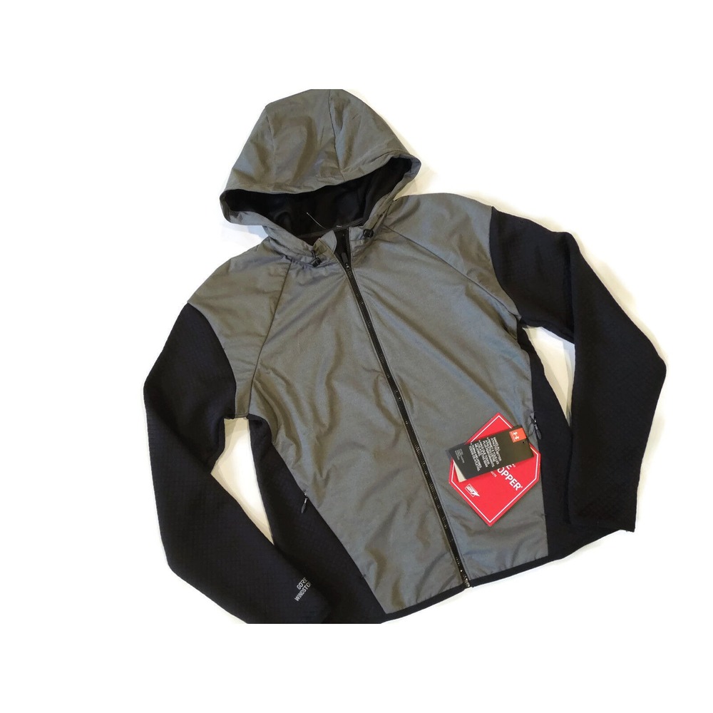 Under Armour Women's UA Unstoppable GORE WINDSTOPPER Black Fleece Hoodie Small S